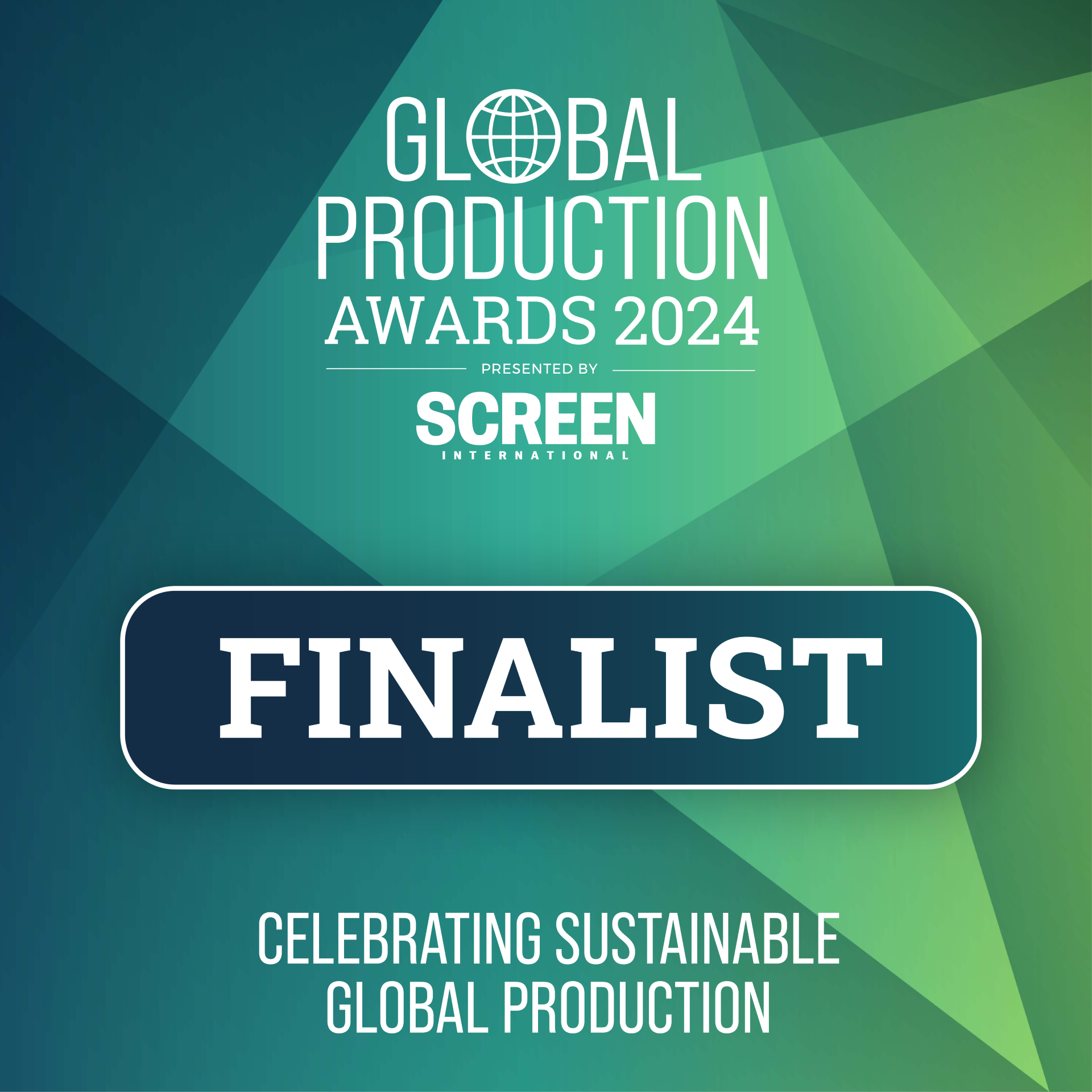 Global Production Awards 2024 finalist badge